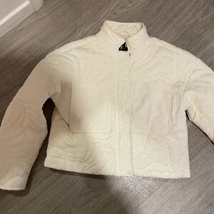 NWT 7 for all mankind ivory jacket, zip, S